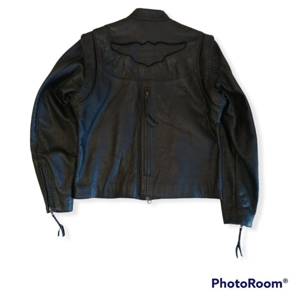Women's Medium M Harley-Davidson Leather Vest & Jacket 98515-99VW No Liner RARE